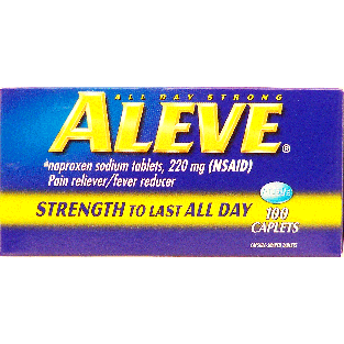 Aleve All Day Strong naproxen sodium caplets, 220mg pain reliever100ct