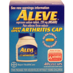 Aleve easy open naproxen sodium gelcaps, 220-mg pain releiver/feve40ct