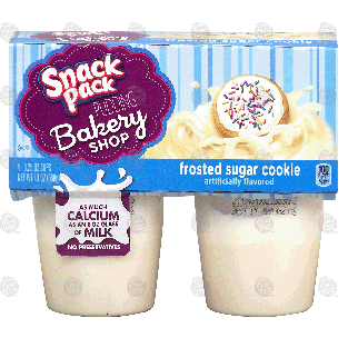 Snack Pack Bakery Shop frosted sugar cookie pudding , 4- 3.25 oz c13oz