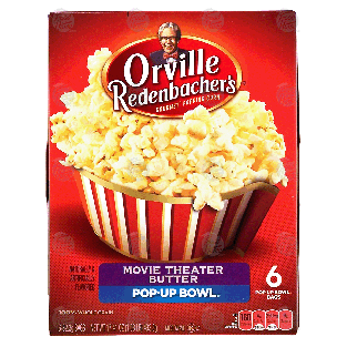 Orville Redenbacher's Pop Up Bowl movie theater butter flavor m17.41oz