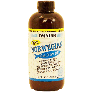 Twinlab  norwegian cod liver oil dietary supplement 12fl oz