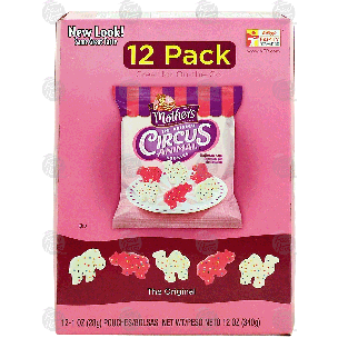 Mother's  the original circus animal cookies, 12-1 oz pouches 12oz