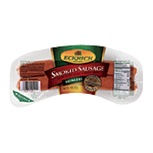 Eckrich  skinless smoked sausage made with pork, turkey, beef 14oz