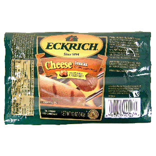 Eckrich  cheese franks, 8 ct 12oz