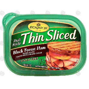 Eckrich  deli style thin sliced black forest ham 7oz