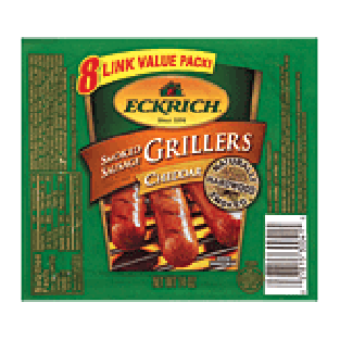 Eckrich Grillers cheddar smoked sausage, 8-count 14oz