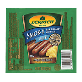 Eckrich Smok-Y breakfast sausage, beef, naturally hardwood smoked8.3oz
