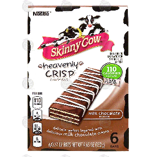 Nestle Skinny Cow heavenly crisp; milk chocolate covered wafers 4.65oz