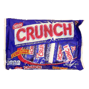 Nestle Crunch creamy milk chocolate with crisped rice, fun size ba 11oz