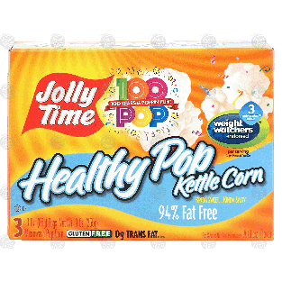Jolly Time Microwave Pop Corn Healthy Pop Kettle Corn 94% Fat Free 9oz