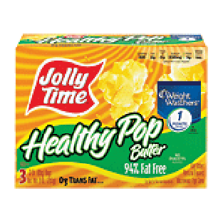 Jolly Time Microwave Pop Corn Healthy Pop Butter 3 Ct 9oz