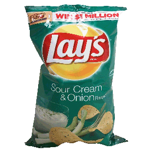 Lay's  sour cream & onion flavored potato chips  7.75oz