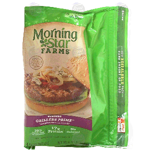 Morningstar Farms Grillers Prime veggie burgers, 4-count  10oz