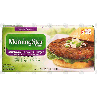 Morningstar Farms Veggie Burgers mushroom lover's burger made with9-oz