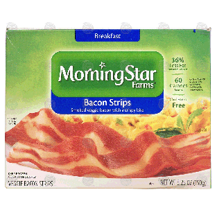 Morningstar Farms Breakfast bacon strips, smoked veggie bacon w5.25-oz