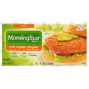 Morningstar Farms Chik'n original chik patties, crispy outside, t10-oz