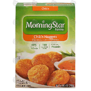 Morningstar Farms Chik'n veggie chik'n nuggets; crispy outside,10.5-oz