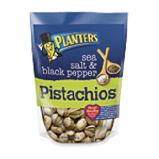 Planters  sea salt & black pepper seasoned pistachios in shell 12.75oz