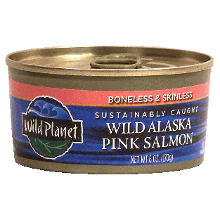 Wild Planet  wild alaska pink salmon, boneless & skinless 6oz