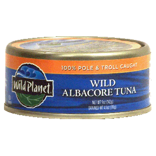 Wild Planet  wild albacore tuna and sea salt, no liquid added 5oz