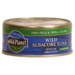 Wild Planet  wild albacore tuna, no salt added, no liquid added 5oz