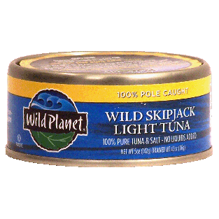Wild Planet  wild skipjack light tuna, no liquid added 5oz