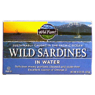 Wild Planet  wild sardines in water 4.375oz