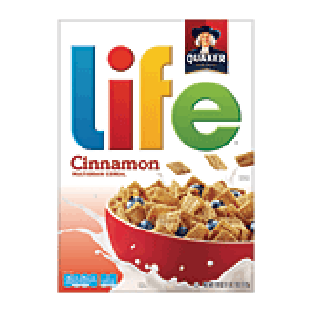 Quaker life cinnamon oat grain cereal 18oz