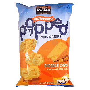 Quaker Popped cheddar cheese rice crisps 3.03oz