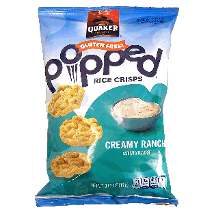 Quaker Popped creamy ranch rice crisps 3.03oz