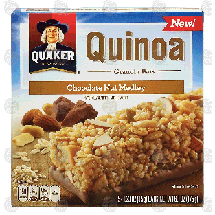 Quaker  Quinoa chocolate nut medley granola bars, 5-count 6.1oz