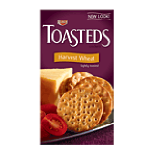 Keebler Toasteds harvest wheat crackers 8oz