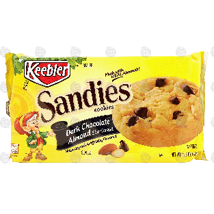Keebler Sandies dark chocolate almond shortbread cookies 11.3oz