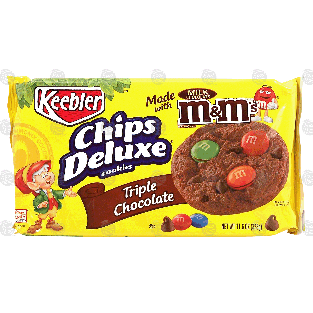 Keebler Chips Deluxe triple chocolate cookies made with m&m's 11.6oz