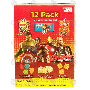 Sunshine Kelloggs avengers; 4 cheez-it baked snack crackers, 4 f10.4oz