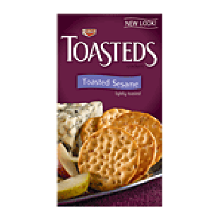 Keebler Toasteds sesame crackers 8oz