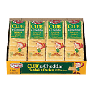 Keebler  club & cheddar sandwich crackers 8-count 11oz