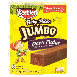 Keebler Fudge Sticks jumbo dark fudge covered creme wafers, 6 ind6.6oz