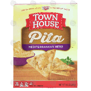 Keebler Town House pita; mediterranean herb oven baked crackers 9.5oz