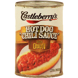 Castleberry's  hot dog chili sauce with onion  10oz