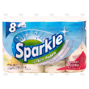 Sparkle  paper towels with thirst pockets, 2-ply  8pk