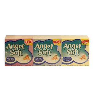 Angel Soft  3-pk, 75 2-ply non-lotion facial tissues 3ct