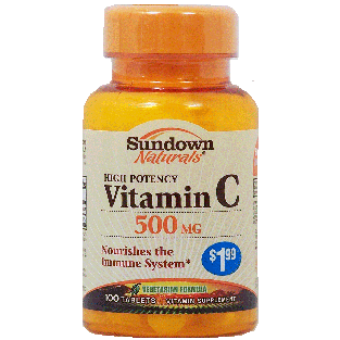 Sundown Naturals  high potency vitamin C 500-mg. vegetarian formu100ct