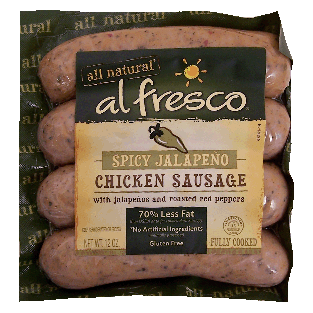 Al Fresco  all natural chicken sausage with jalapenos and roasted 12oz