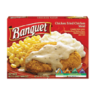 Banquet  chicken fried chicken meal with mashed potatoes, gravy10.1-oz