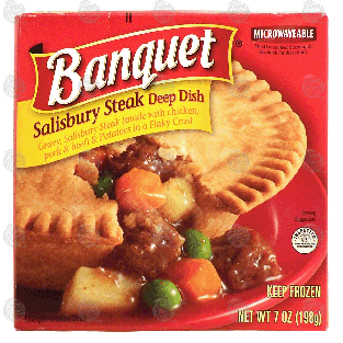 Banquet  salisbury steak deep dish 7-oz