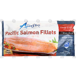 Aqua Star  pacific salmon fillets, wild caught, whole, skin-on, 1.25lb