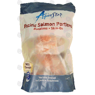 Aqua Star  pacific salmon portions, boneless, skin-on, wild caught 2lb