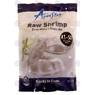 Aqua Star  raw shrimp, easy-peel, shell-on, 41-50 shrimp per pound 1lb
