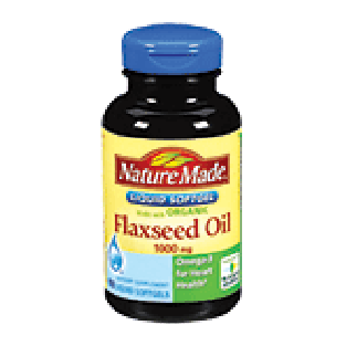 Nature Made  made with organic flaxseed oil, 1000 mg, supplement, 100ct
